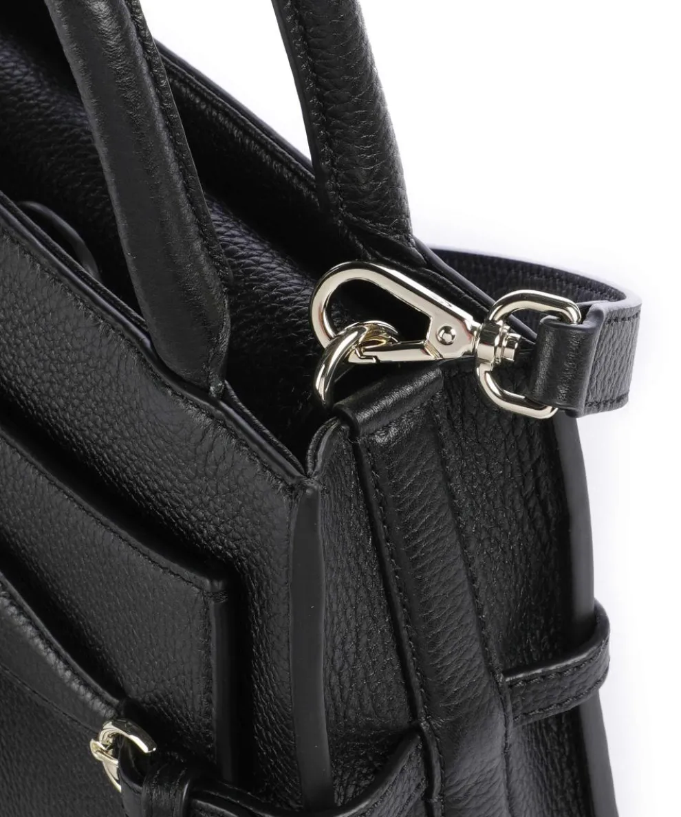 Cavallo M Handtasche genarbtes Rindsleder schwarz