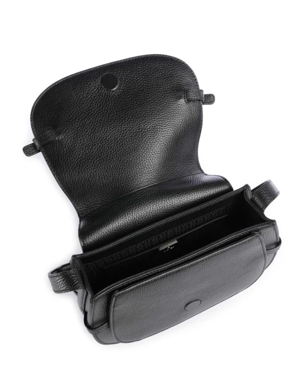 Cavallo S Umhängetasche genarbtes Rindsleder schwarz