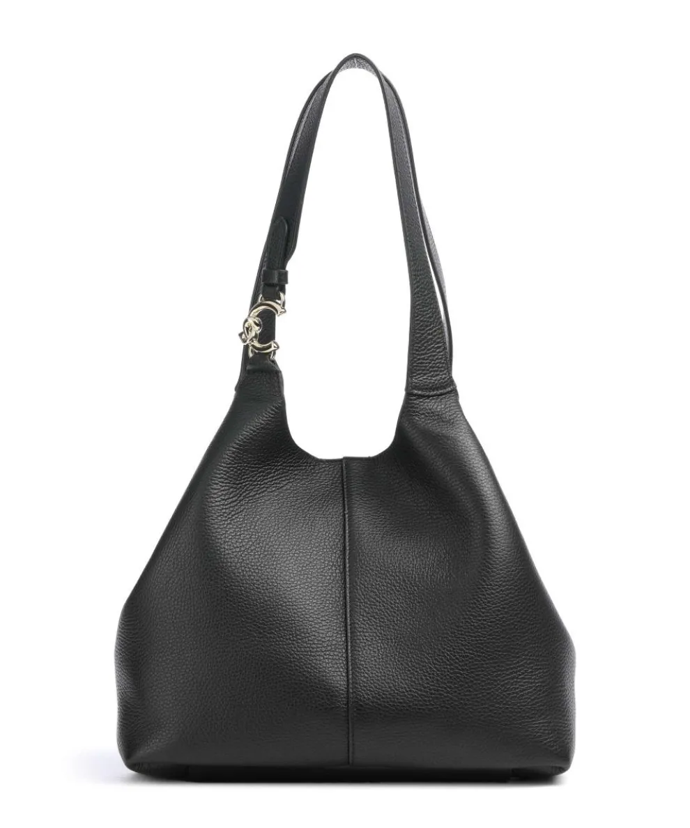 C-Easy Beuteltasche genarbtes Rindsleder schwarz