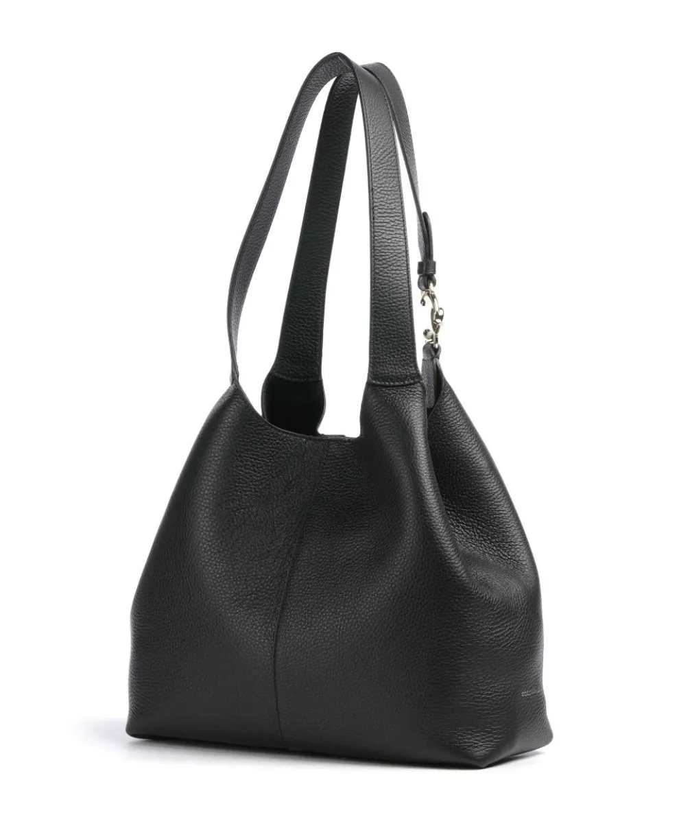 C-Easy Beuteltasche genarbtes Rindsleder schwarz