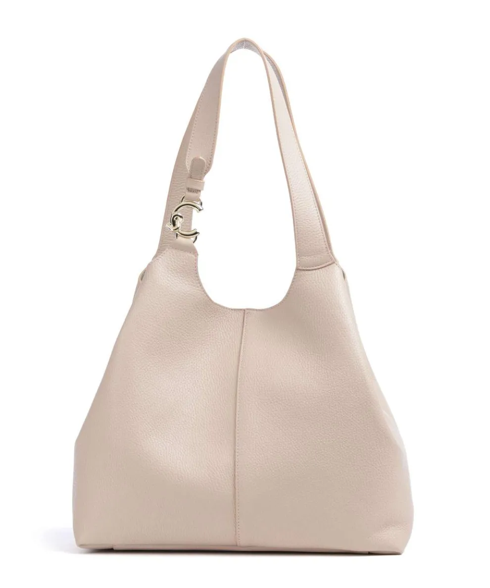 C-Easy Beuteltasche genarbtes Leder beige
