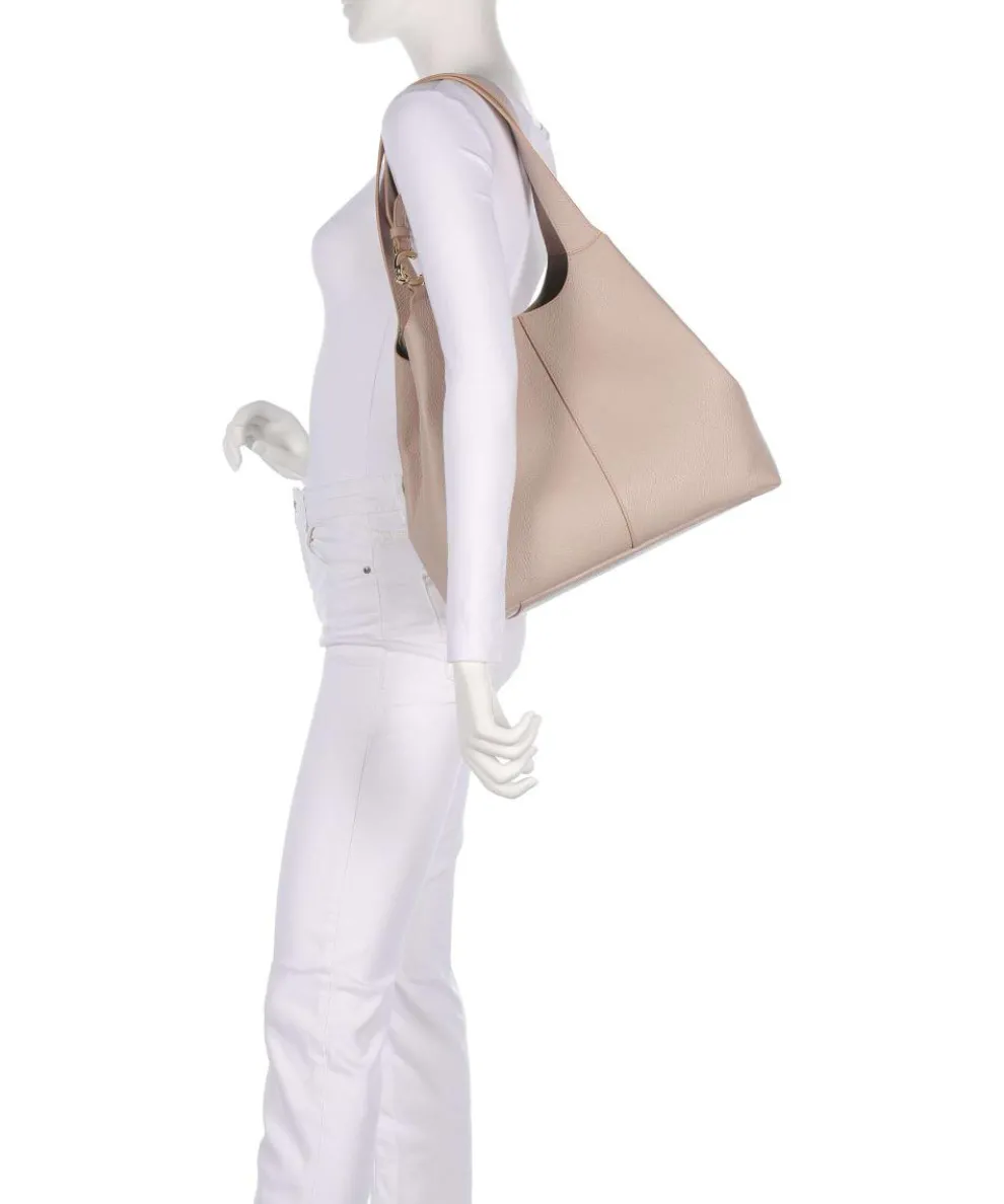 C-Easy Beuteltasche genarbtes Leder beige