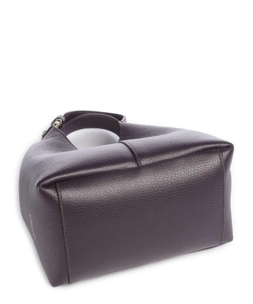 C-Easy Handtasche genarbtes Leder pflaume