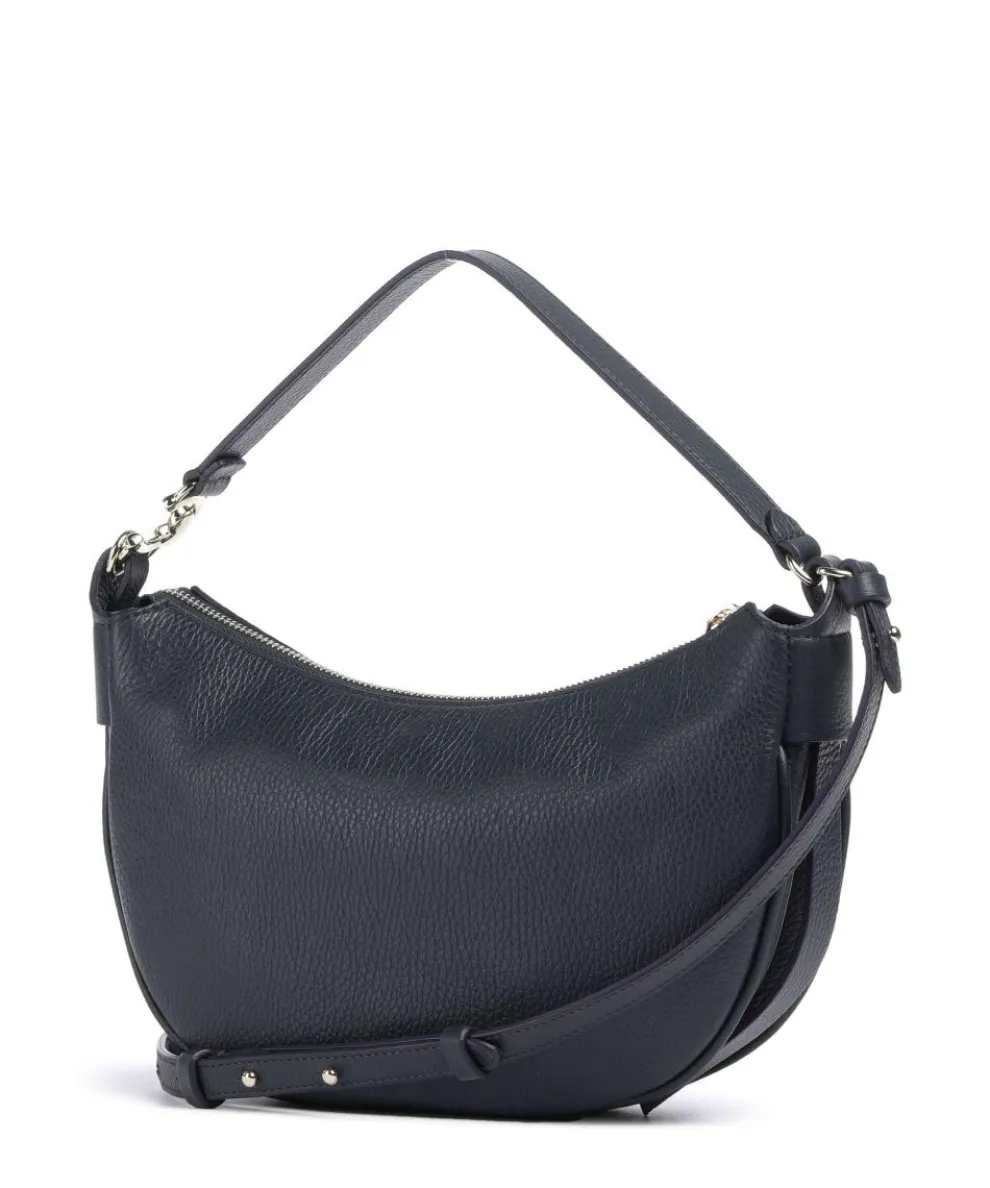 C-Easy Schultertasche genarbtes Leder navy