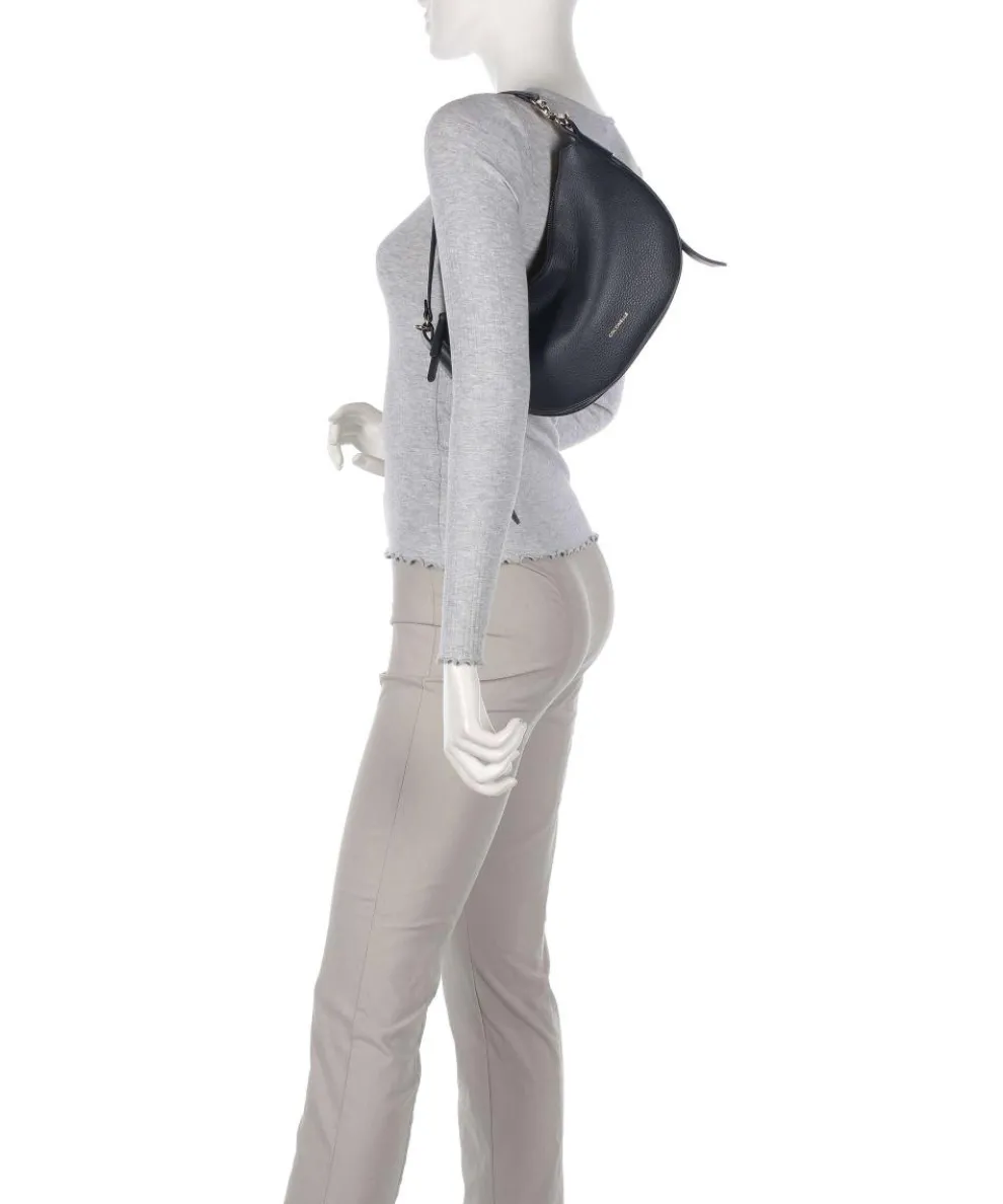 C-Easy Schultertasche genarbtes Leder navy