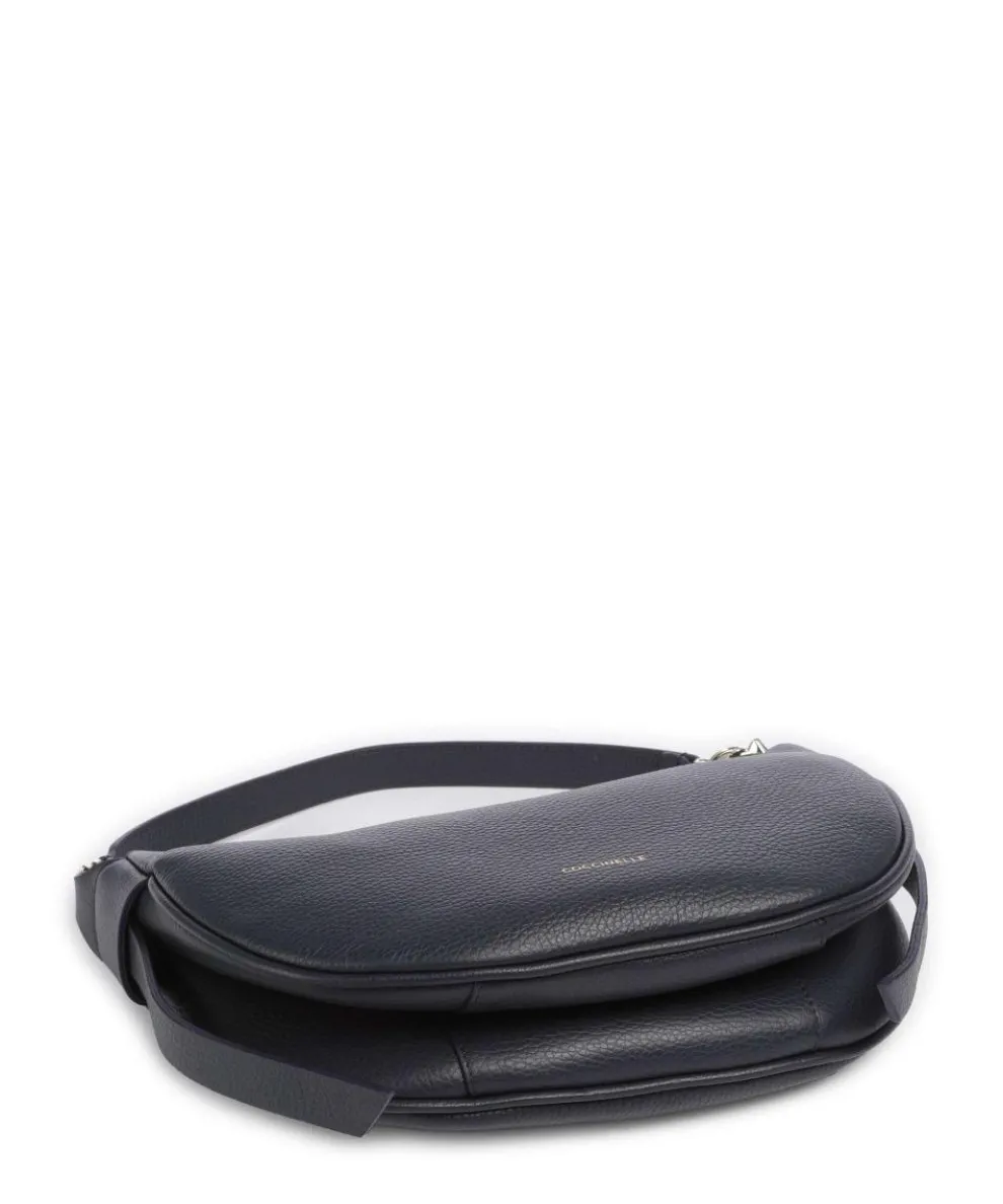 C-Easy Schultertasche genarbtes Leder navy