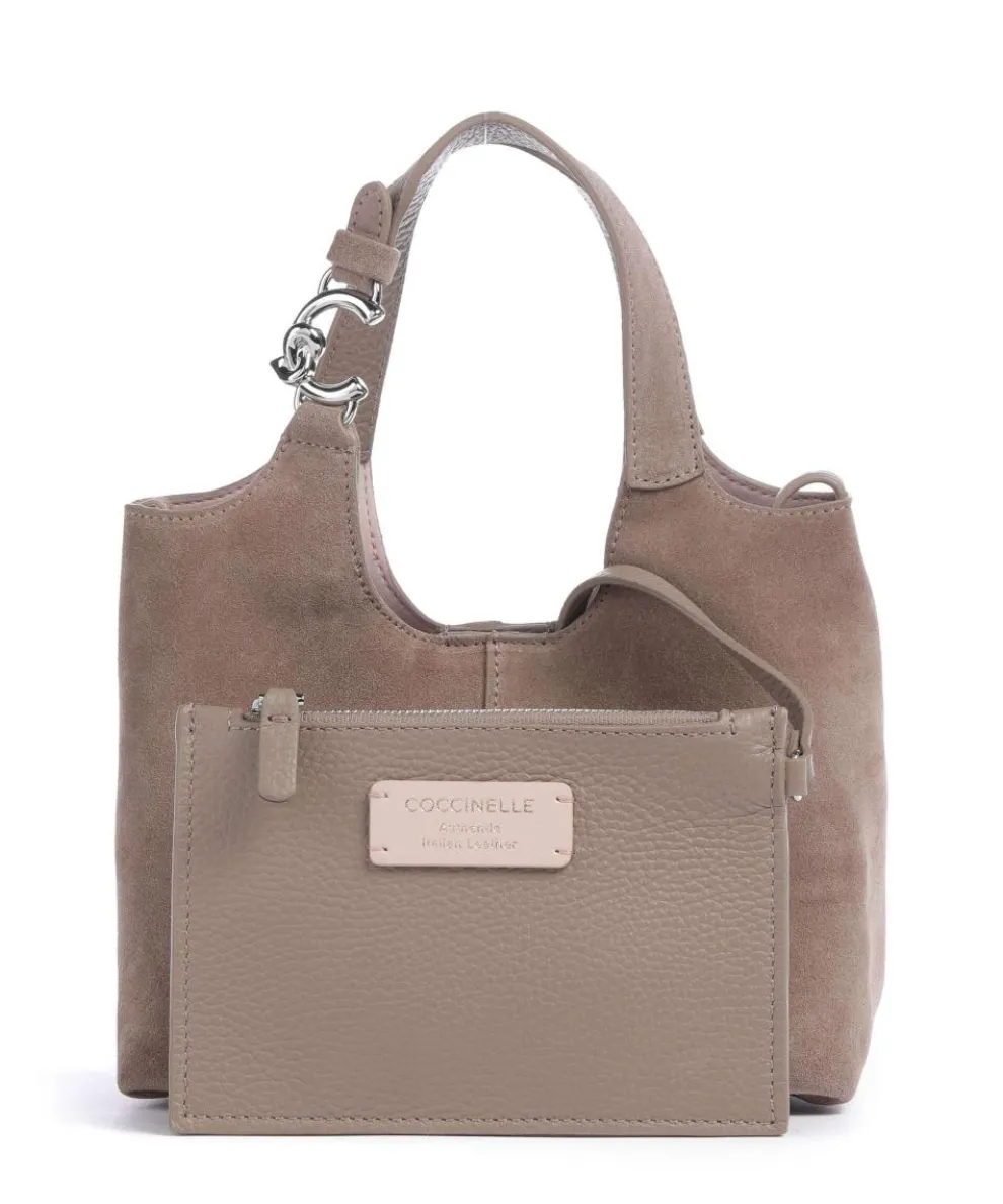 C-Easy Suede Handtasche aufgerautes Rindsleder taupe