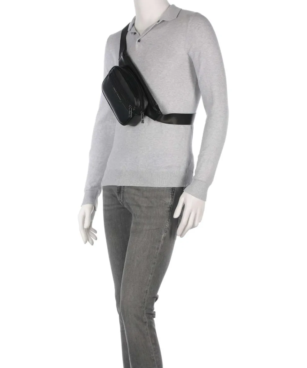 Cedric Gürteltasche Lederimitat schwarz