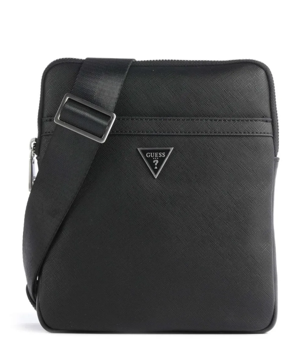 Certosa Eco Umhängetasche Lederimitat schwarz