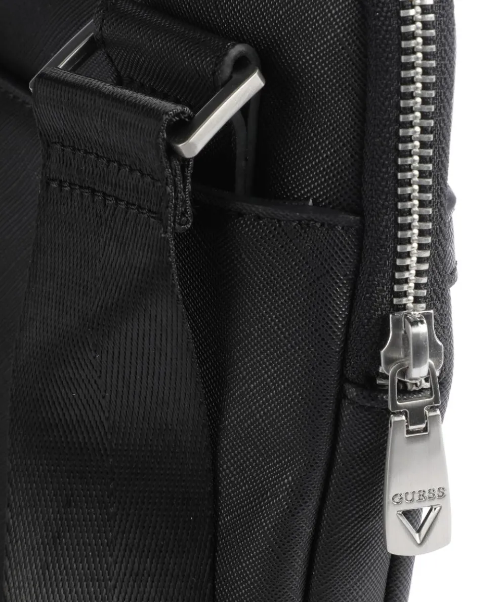 Certosa Eco Umhängetasche Lederimitat schwarz