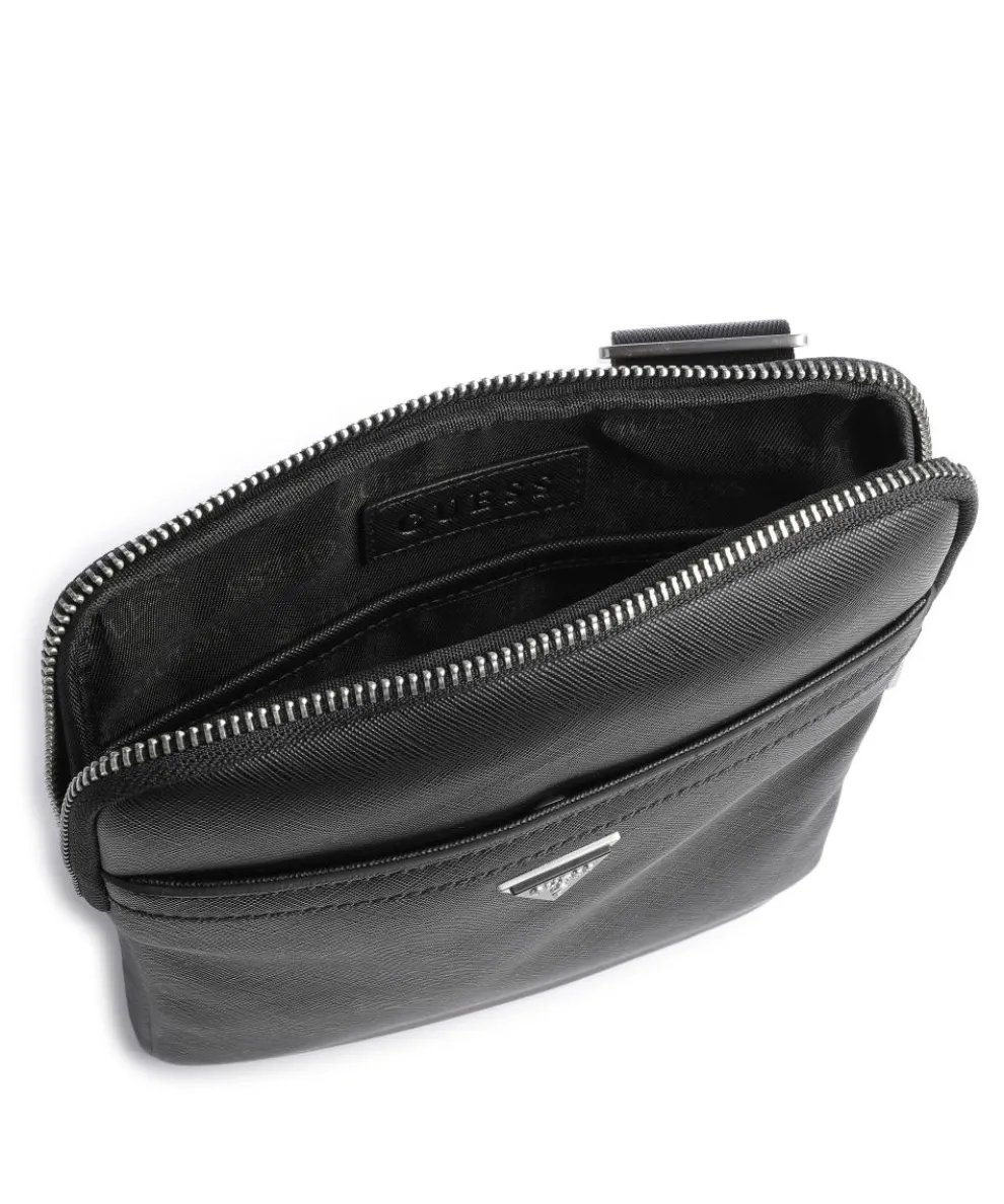 Certosa Eco Umhängetasche Lederimitat schwarz