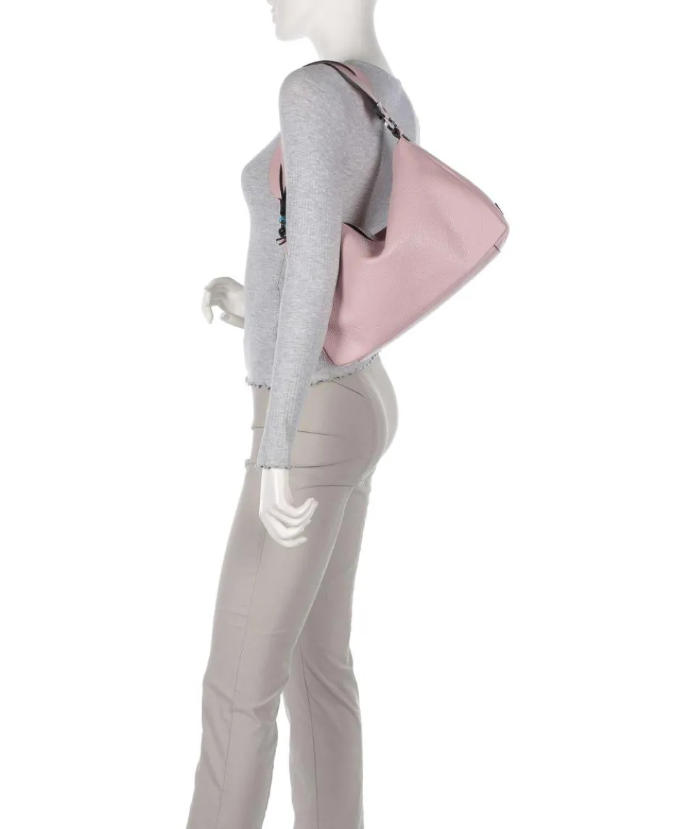 Delos Calliope Beuteltasche genarbtes Kalbsleder rosa