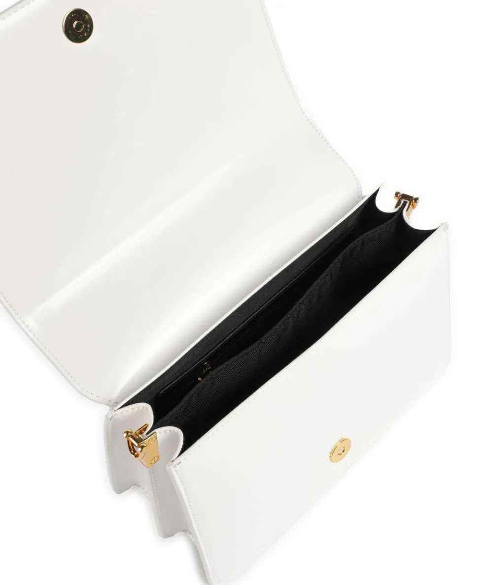 Chain Foulard Schultertasche Lederimitat weiß