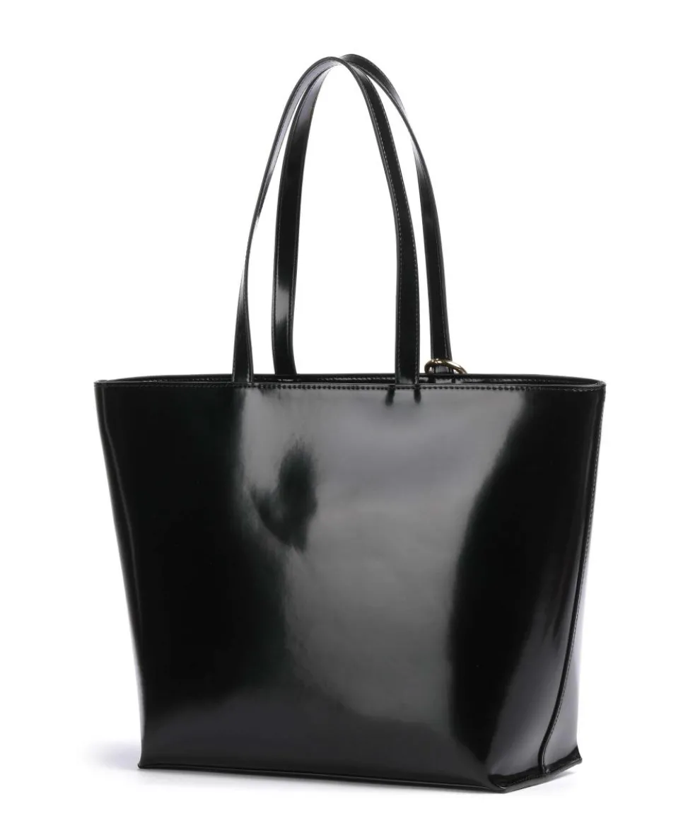 Chain Foulard Shopper Lederimitat schwarz