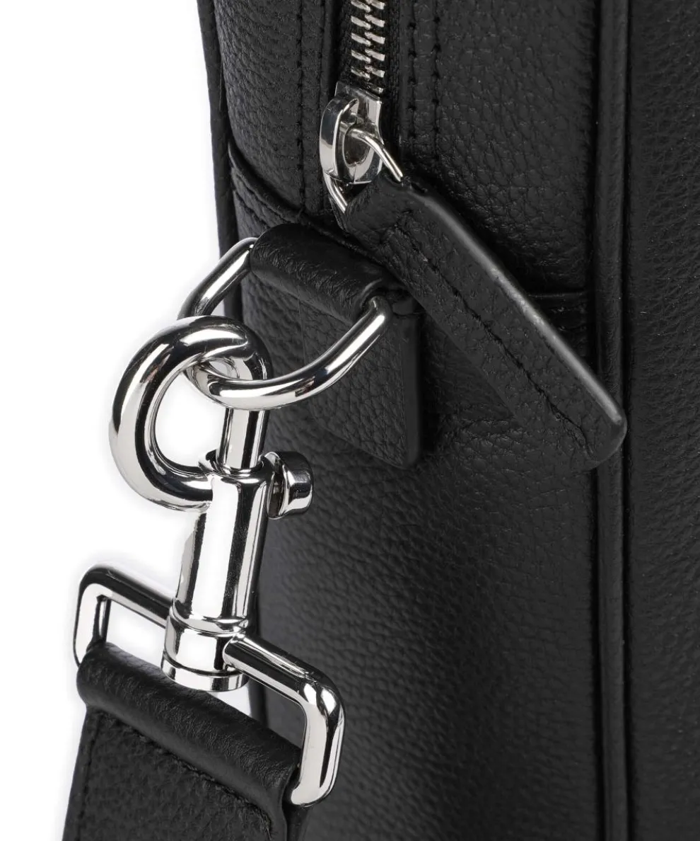 Charles Aktentasche genarbtes Rindsleder schwarz