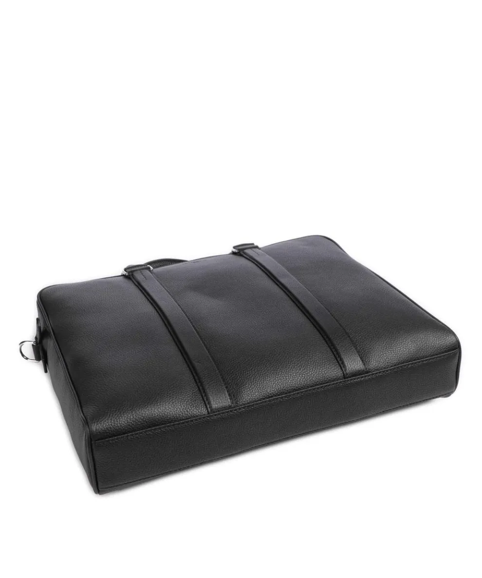 Charles Aktentasche genarbtes Rindsleder schwarz