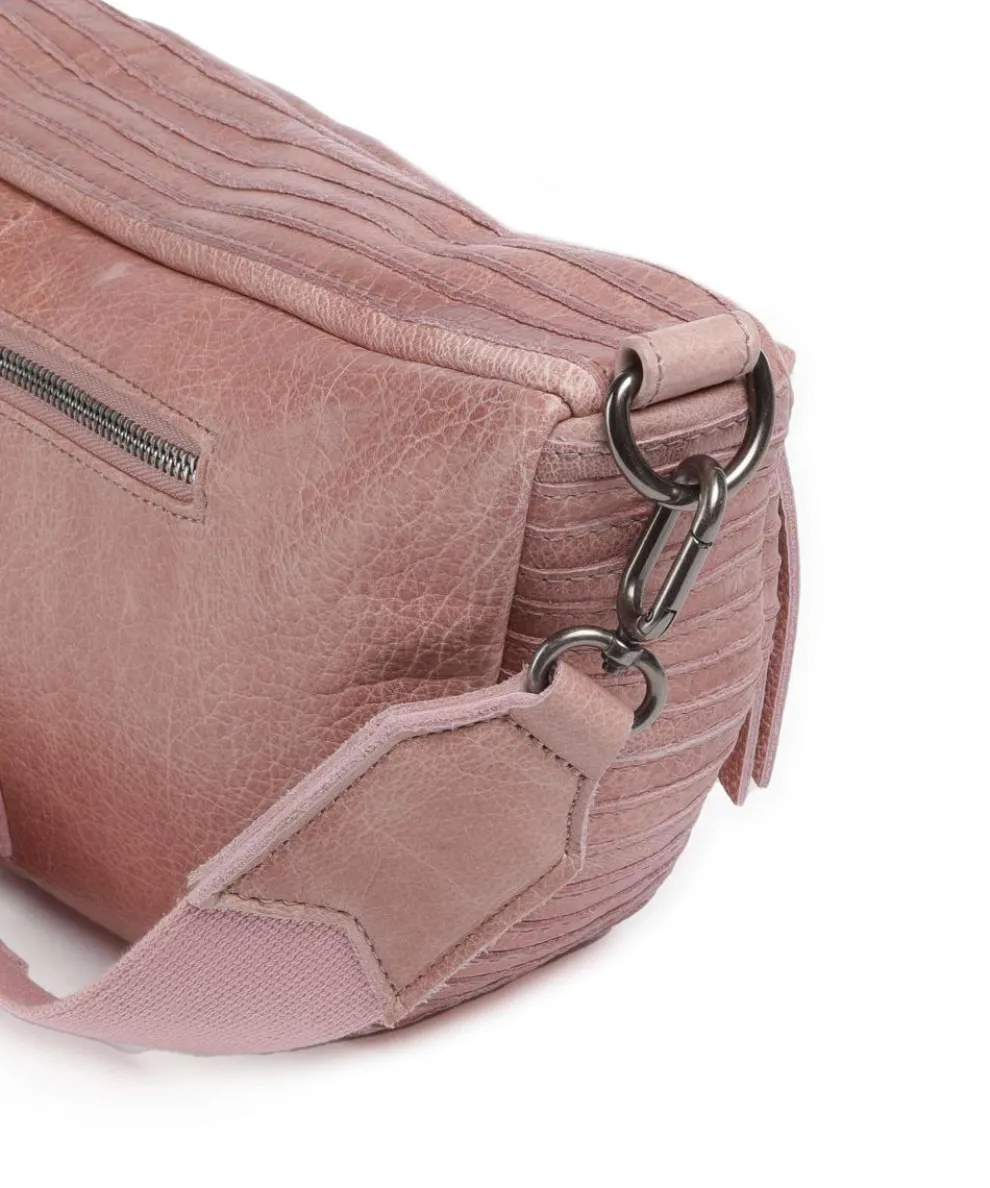 Check My Bag mini Umhängetasche genarbtes Leder rosa