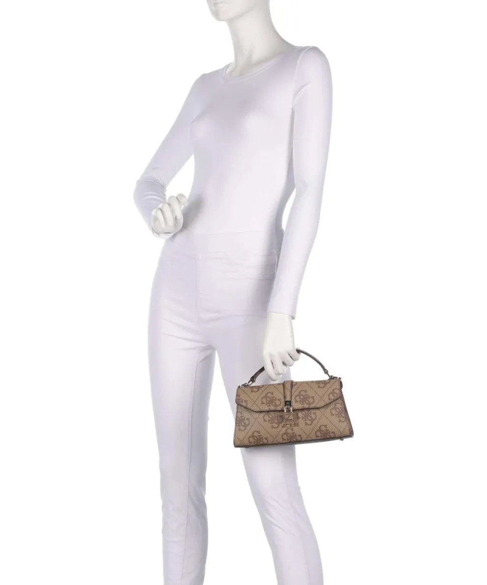 Queensland Big 4G Logo Handtasche Lederimitat hellbraun