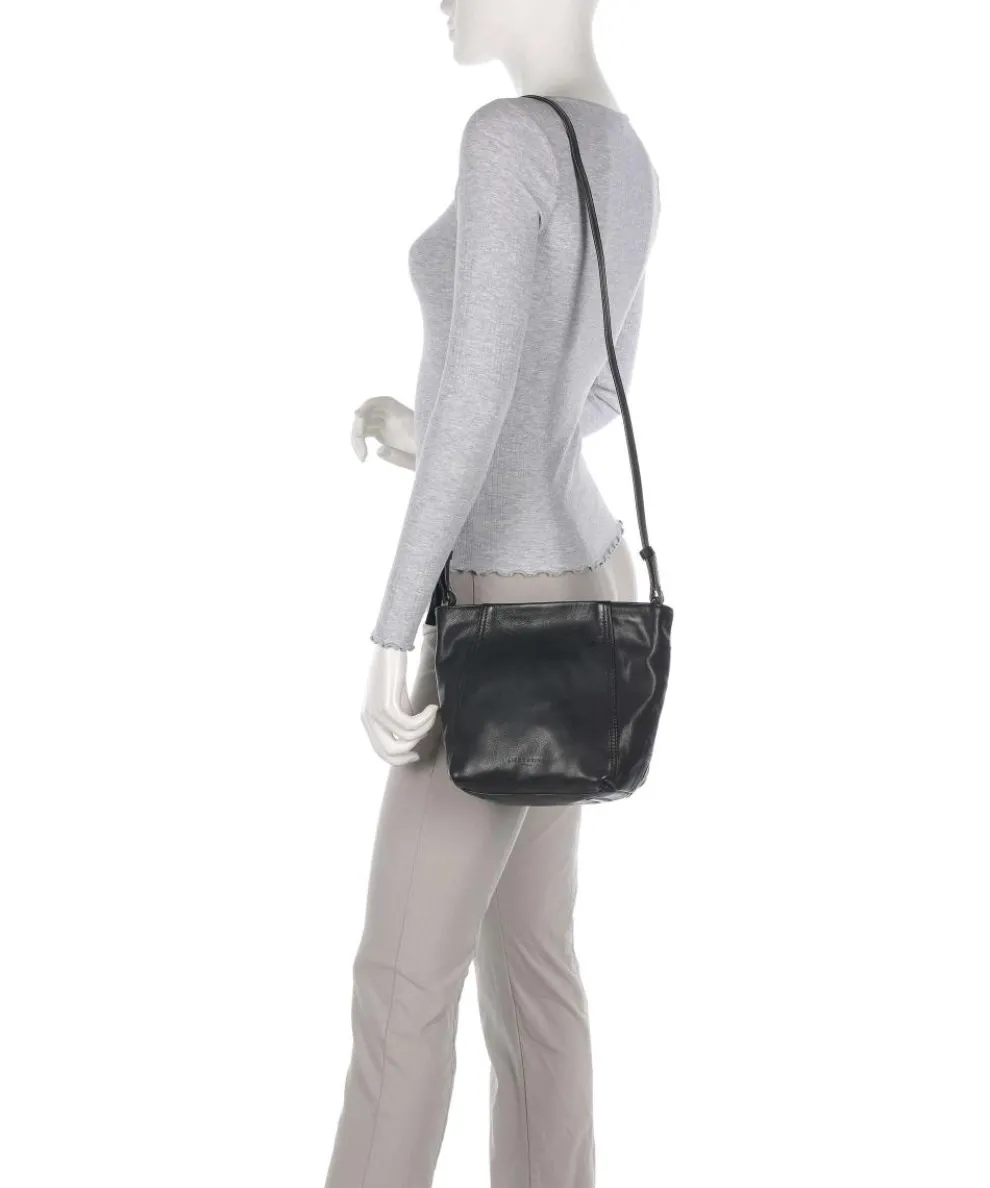 Chudy Sheep Natural S Umhängetasche Schafsleder schwarz