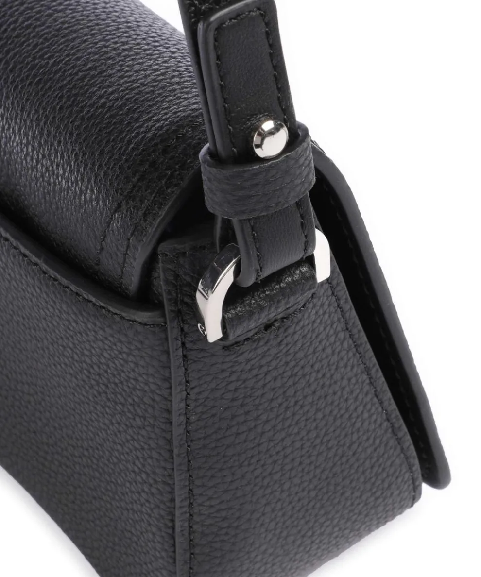 Chudy Small Pebble S Umhängetasche genarbtes Rindsleder schwarz