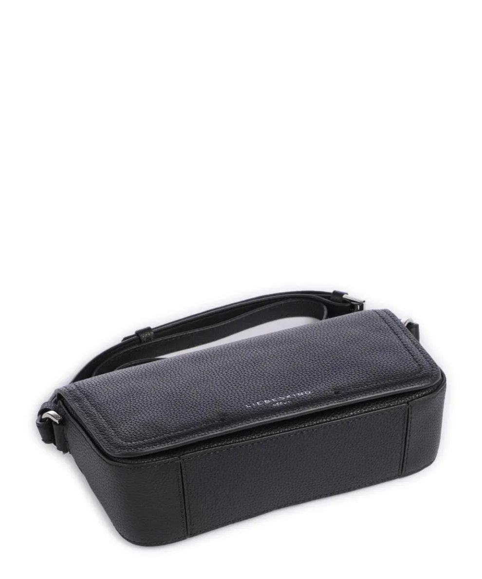 Chudy Small Pebble S Umhängetasche genarbtes Rindsleder schwarz