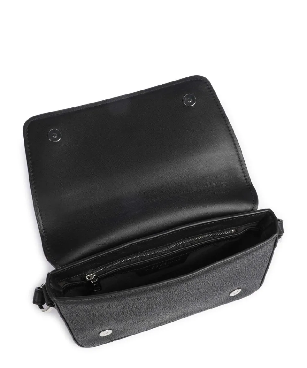 Chudy Small Pebble S Umhängetasche genarbtes Rindsleder schwarz