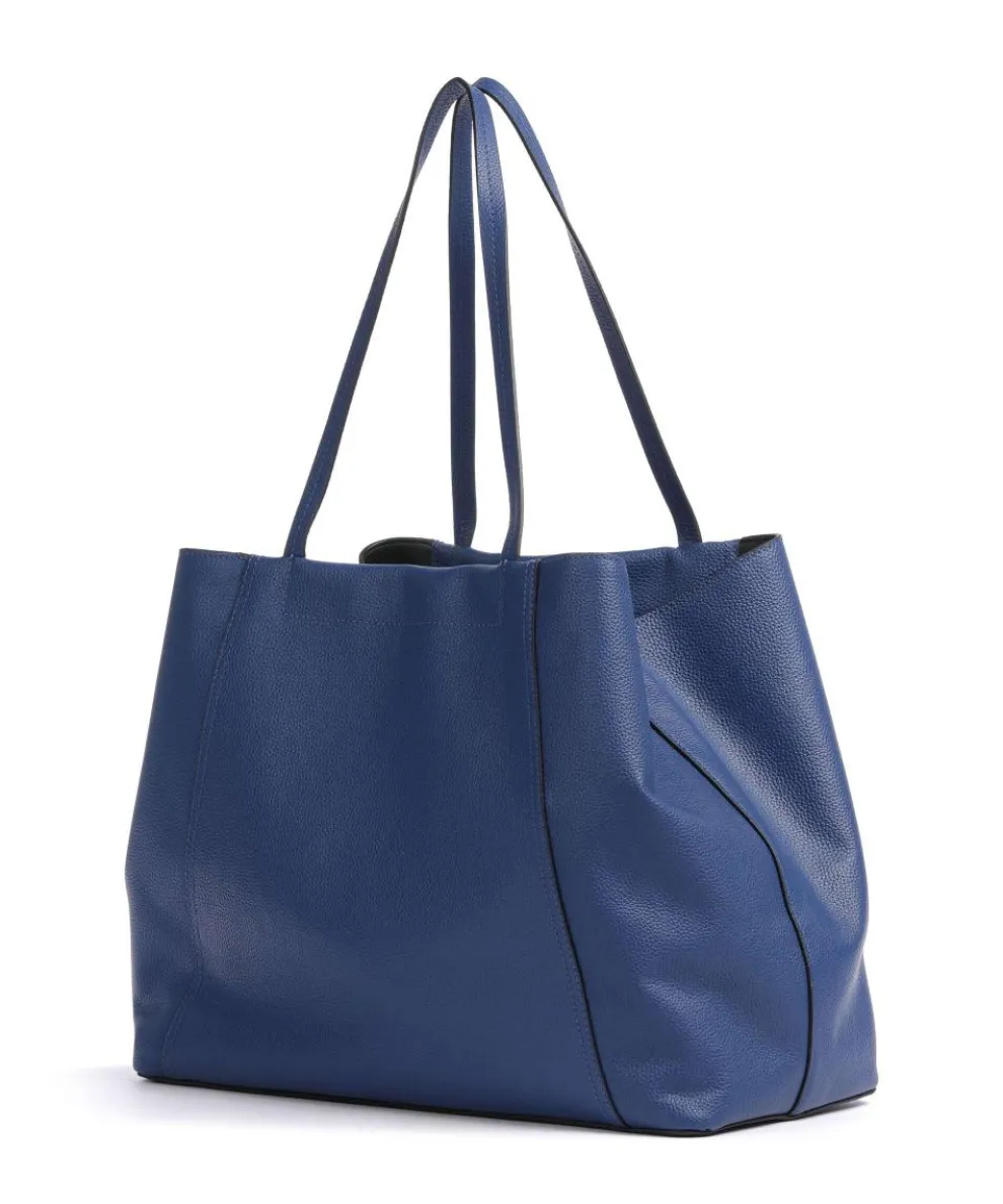 Chudy Small Pebble L Shopper genarbtes Rindsleder blau