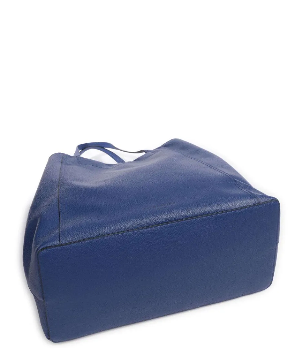 Chudy Small Pebble L Shopper genarbtes Rindsleder blau