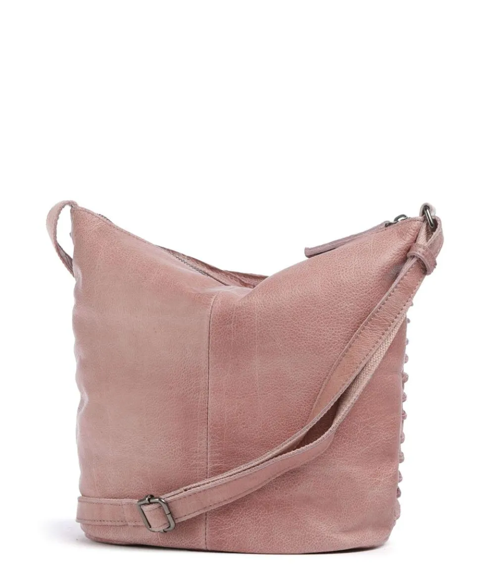 Riffellinchen Umhängetasche genarbtes Rindsleder rosa