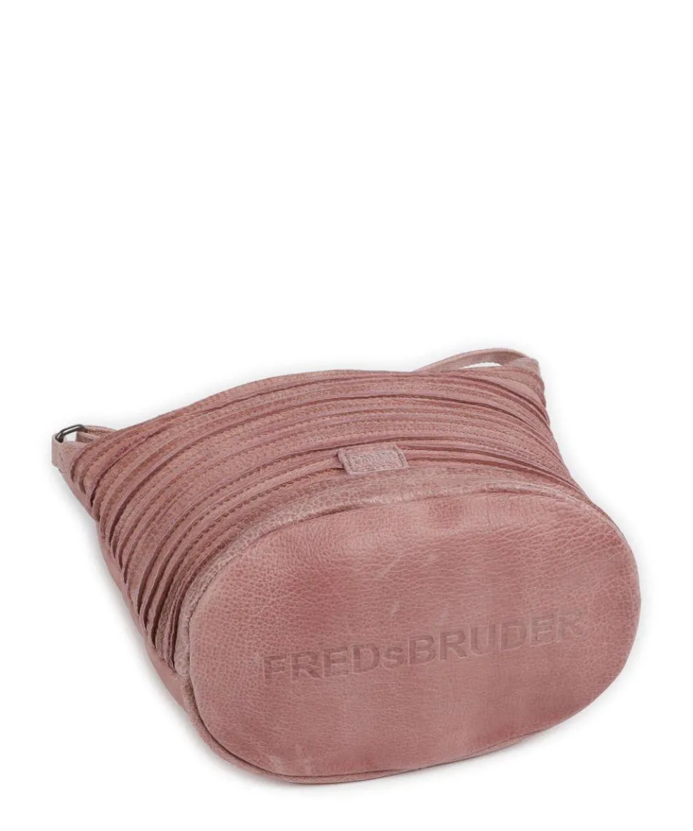 Riffellinchen Umhängetasche genarbtes Rindsleder rosa