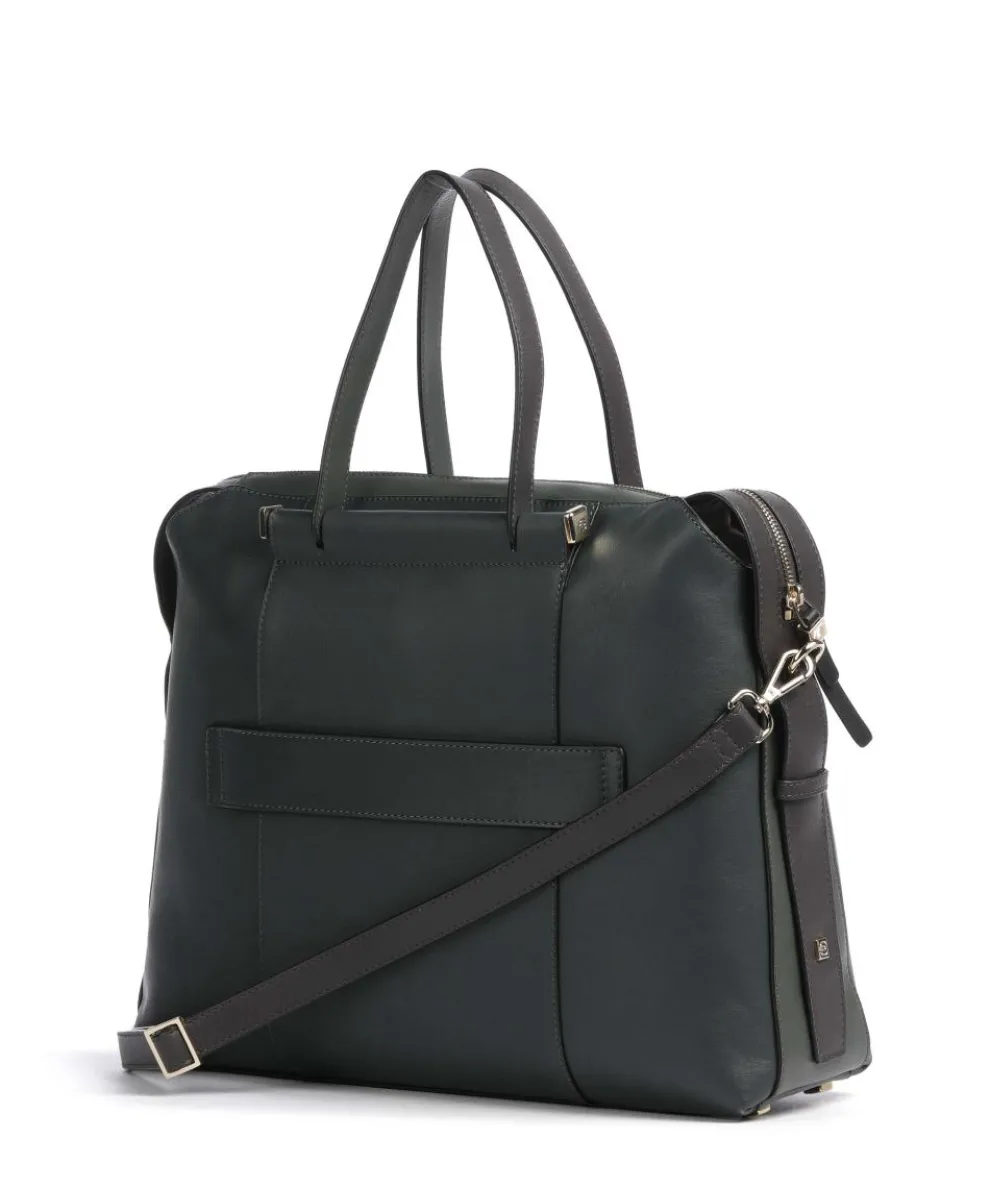 Circle Aktentasche 14″ genarbtes Leder dunkelgrün