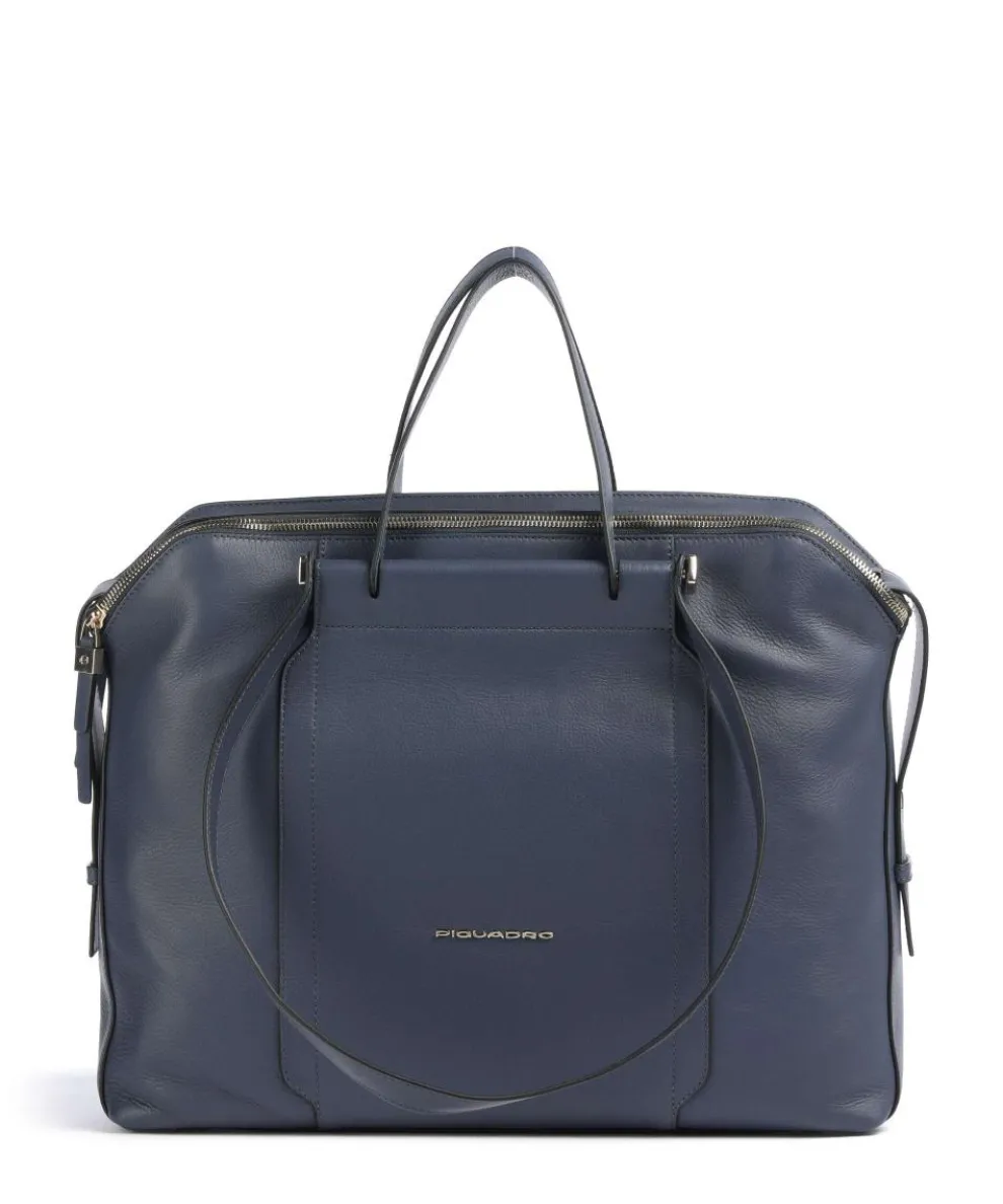 Circle Aktentasche 14″ fein genarbtes Rindsleder dunkelblau