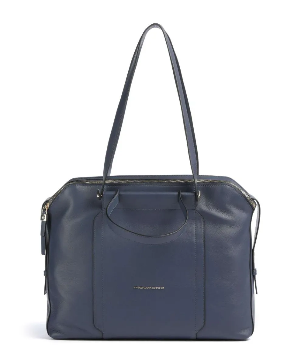 Circle Aktentasche 14″ fein genarbtes Rindsleder dunkelblau