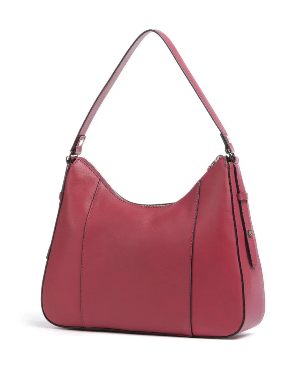 Circle Schultertasche fein genarbtes Rindsleder rot