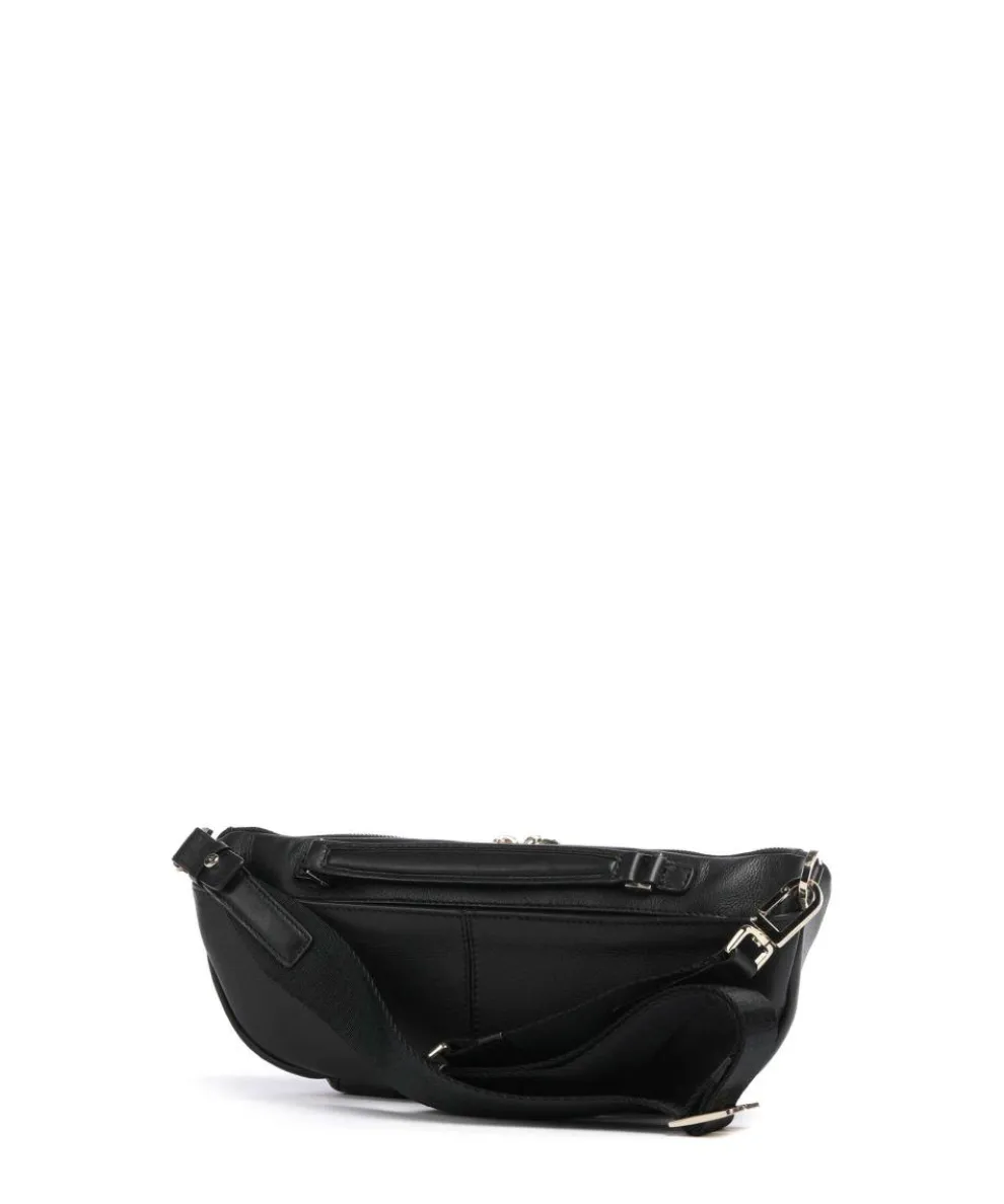 Circle Umhängetasche fein genarbtes Rindsleder schwarz