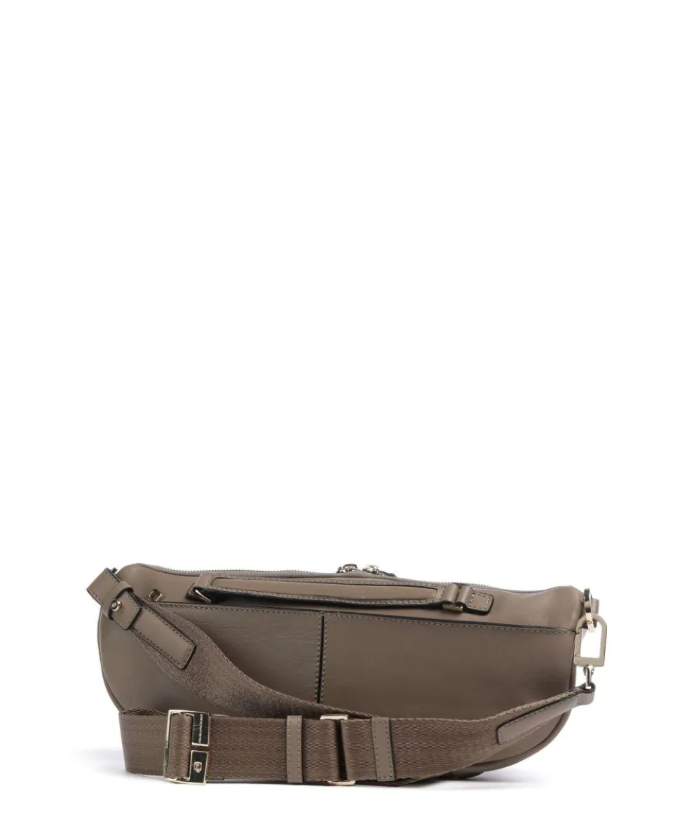 Circle Umhängetasche fein genarbtes Rindsleder taupe