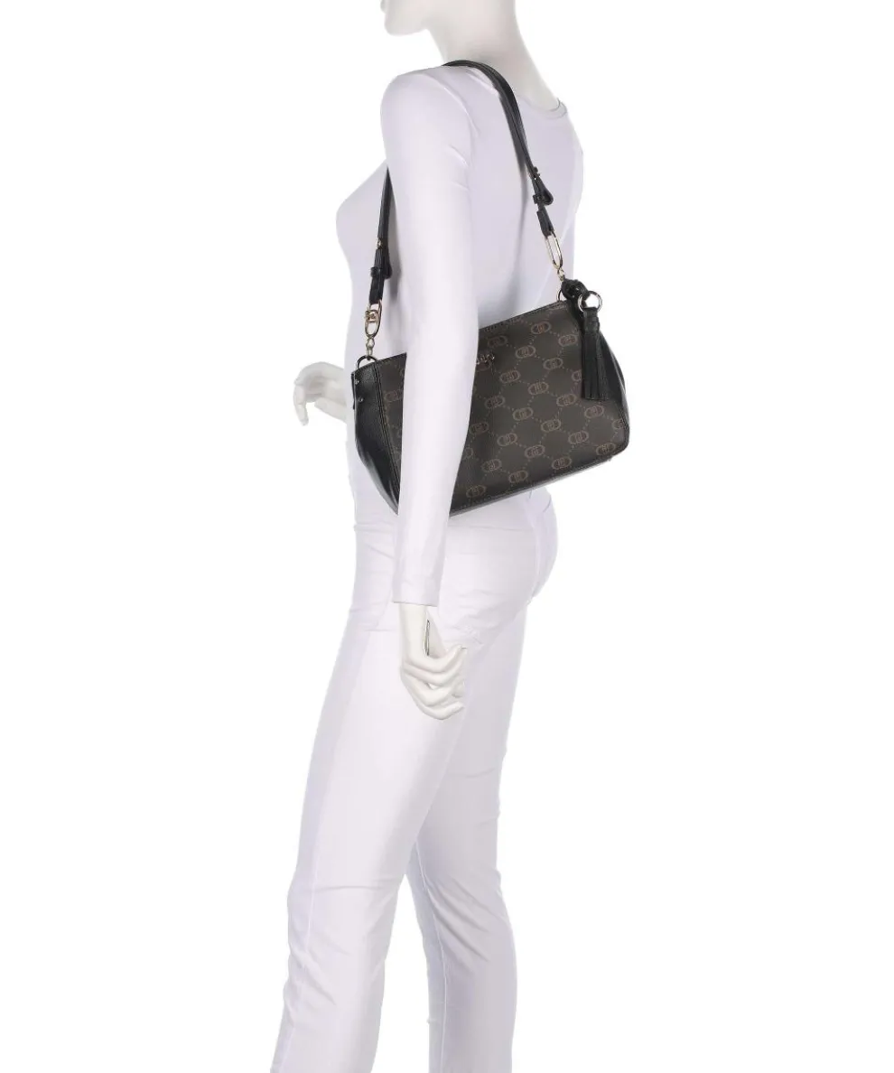 Cirry M Schultertasche Lederimitat schwarz/braun