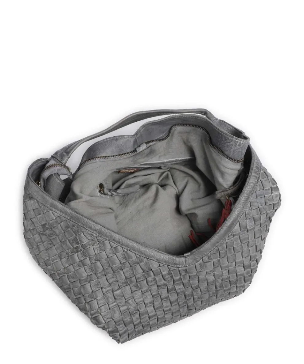 Venusweg 2 Schultertasche genarbtes Rindsleder grau