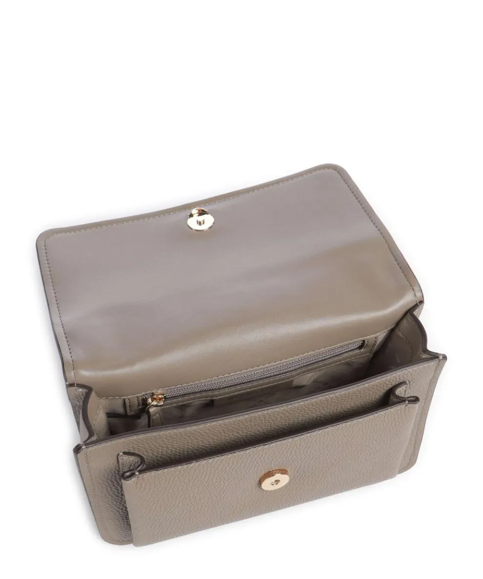 Claire Large Schultertasche genarbtes Rindsleder taupe