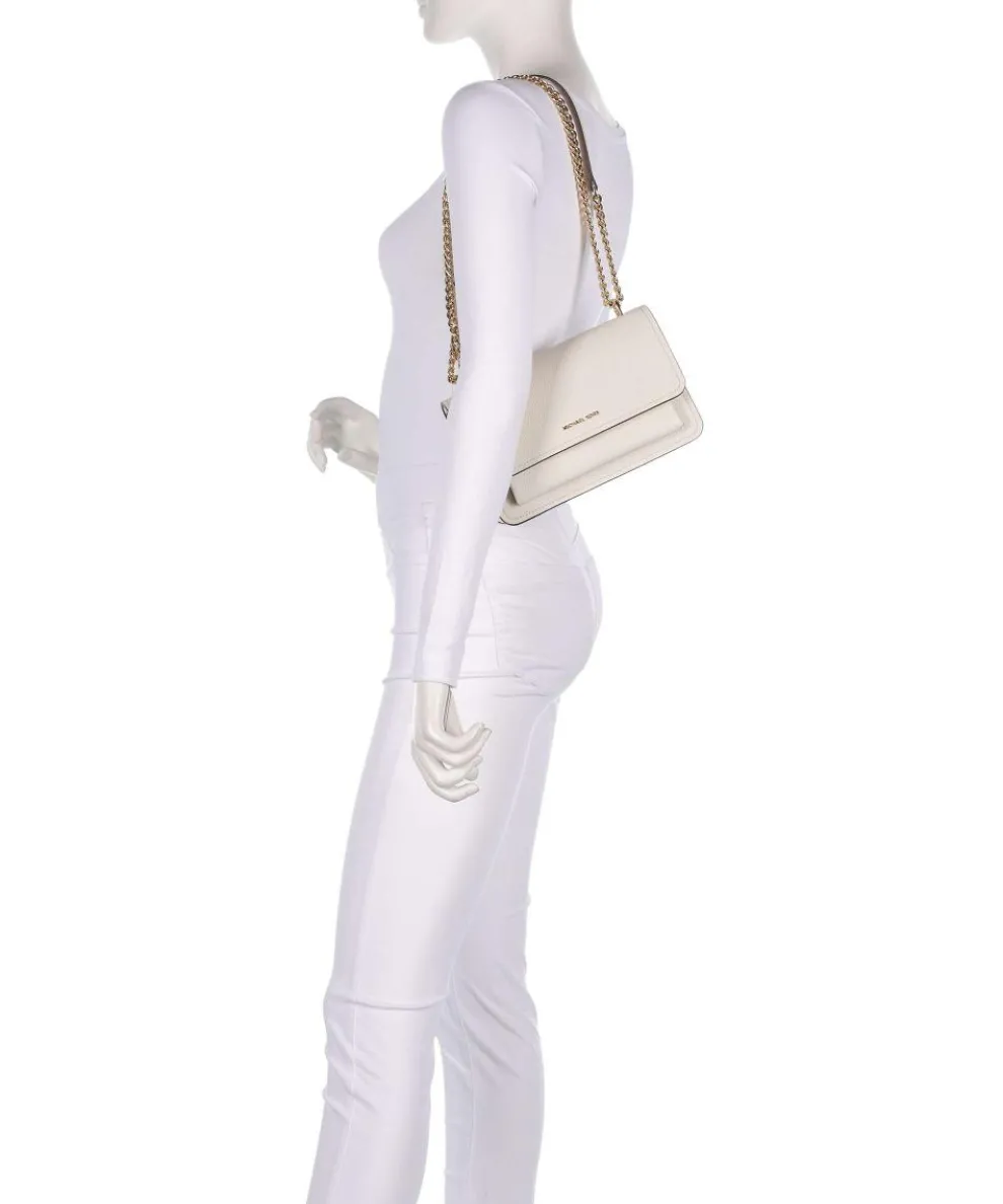 Claire Large Schultertasche genarbtes Rindsleder elfenbein