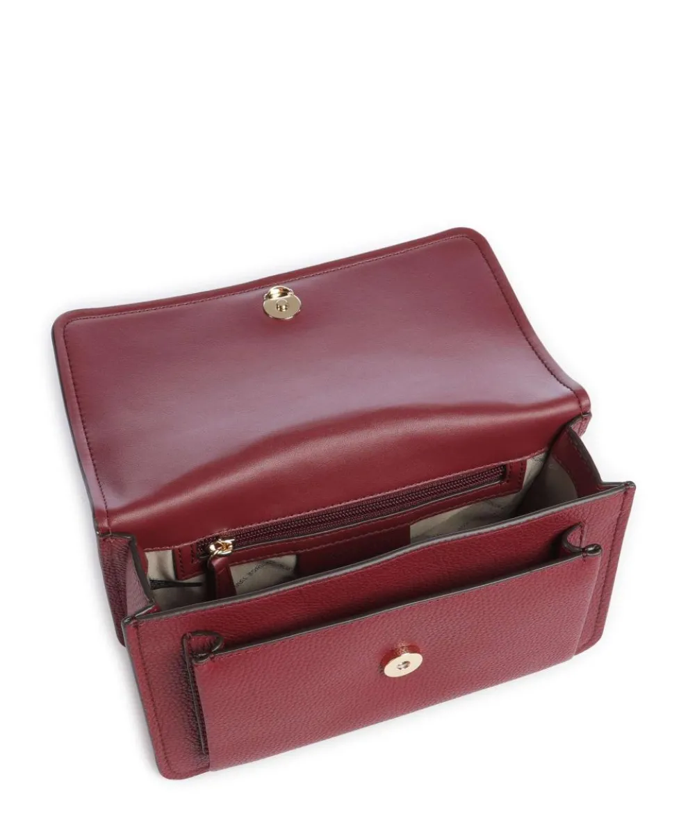 Claire Large Schultertasche genarbtes Rindsleder wein