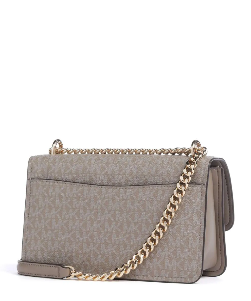 Claire Schultertasche Lederimitat taupe