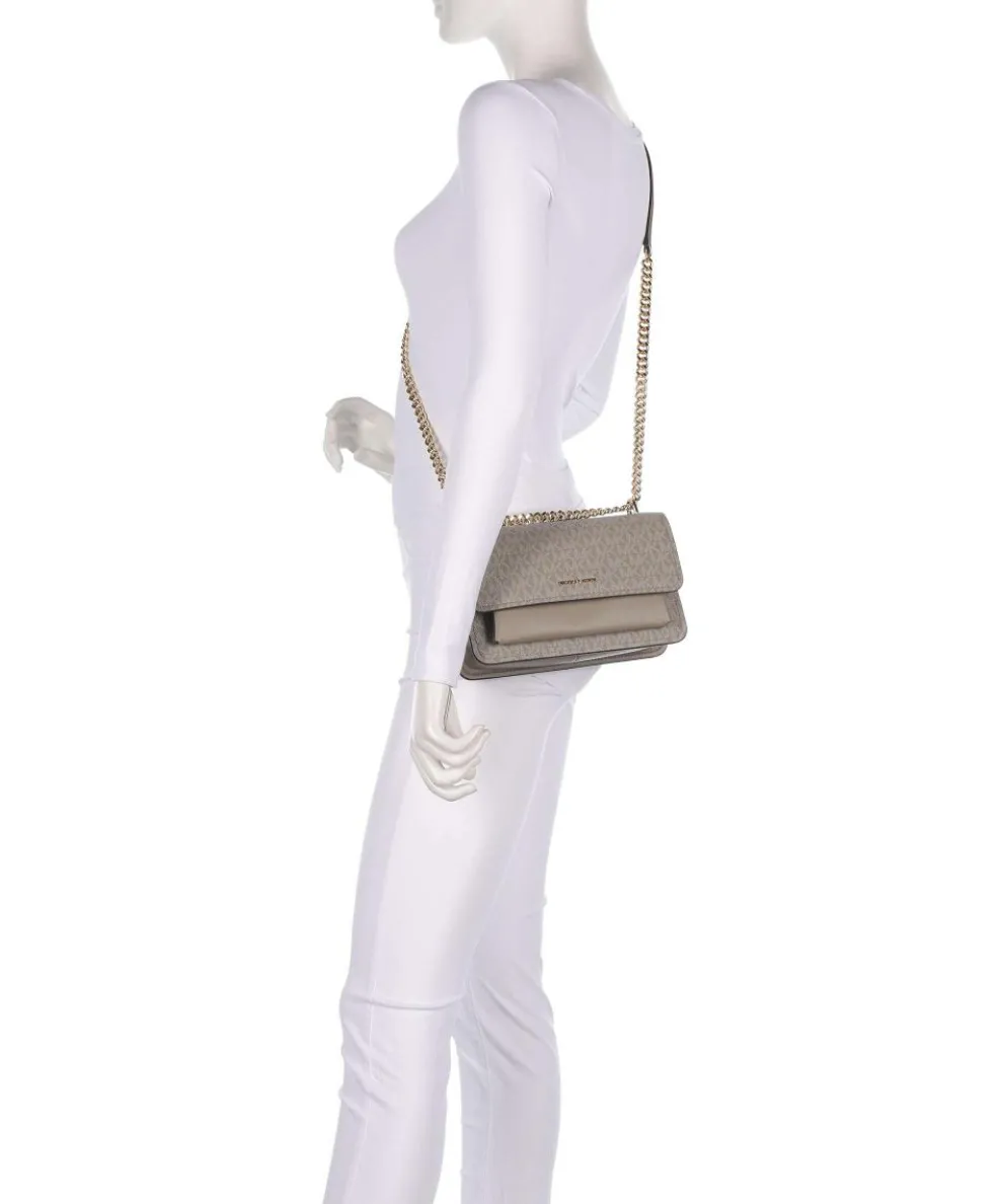 Claire Schultertasche Lederimitat taupe