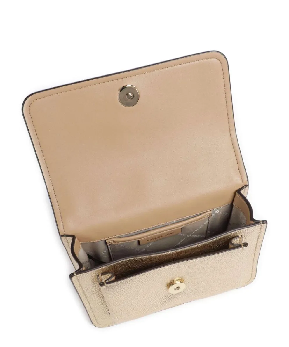 Claire Schultertasche genarbtes Leder gold