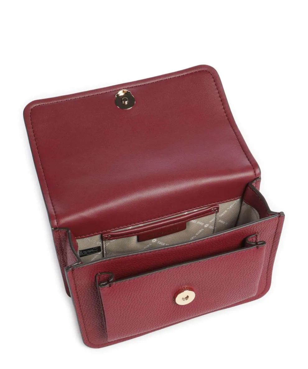 Claire Small Schultertasche genarbtes Rindsleder wein