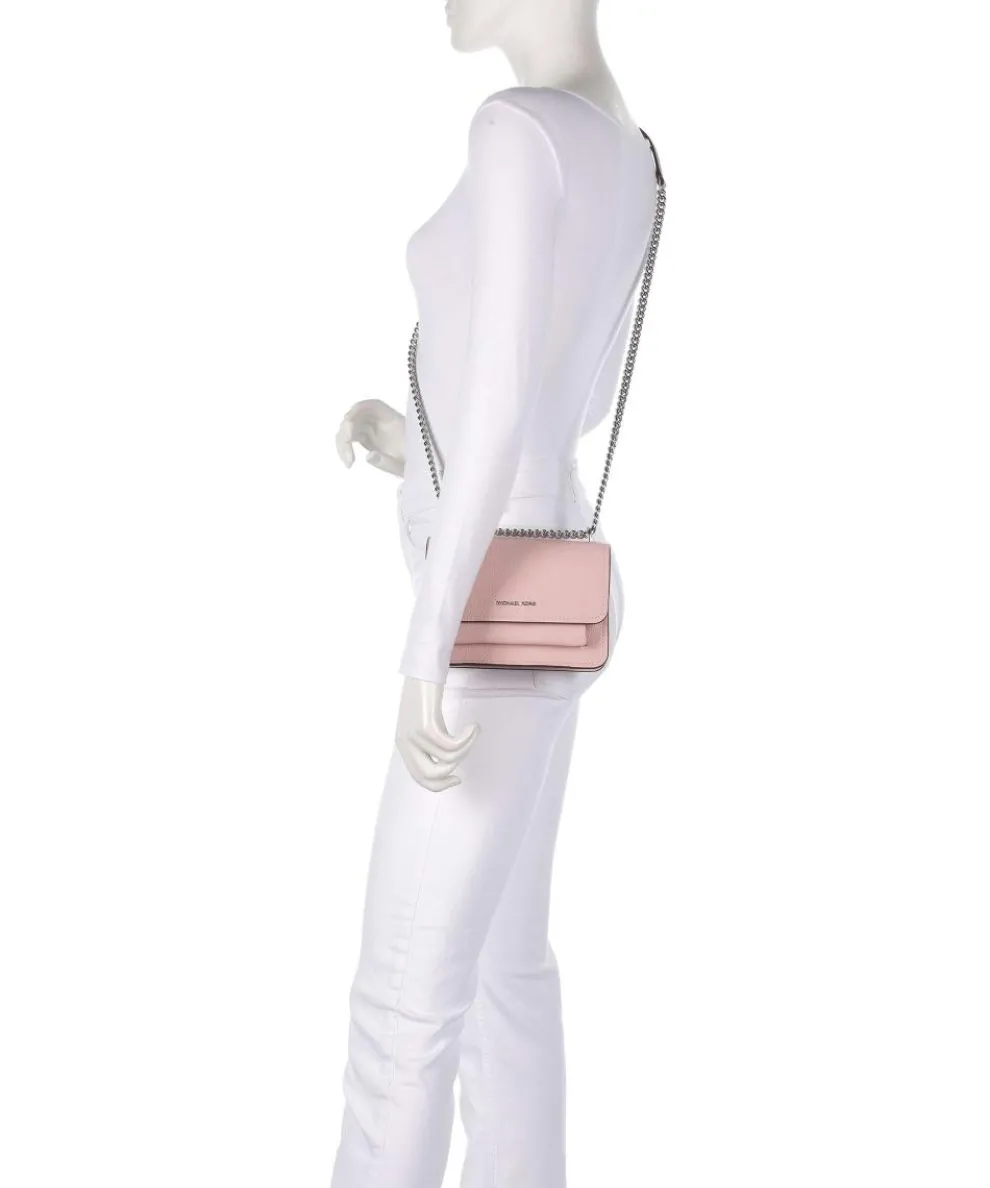 Claire Small Schultertasche genarbtes Rindsleder rosa