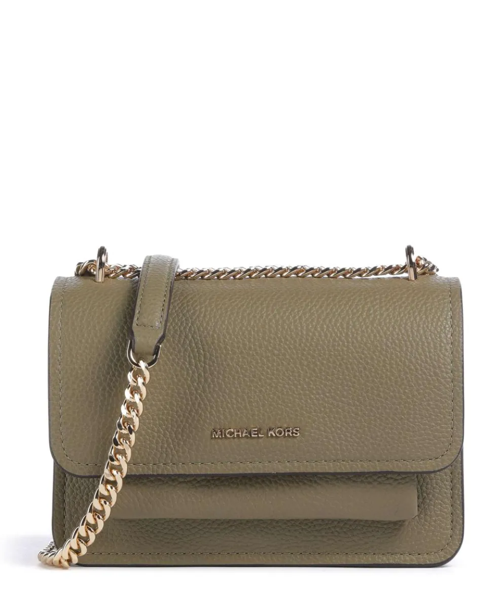 Claire Small Schultertasche genarbtes Rindsleder khaki