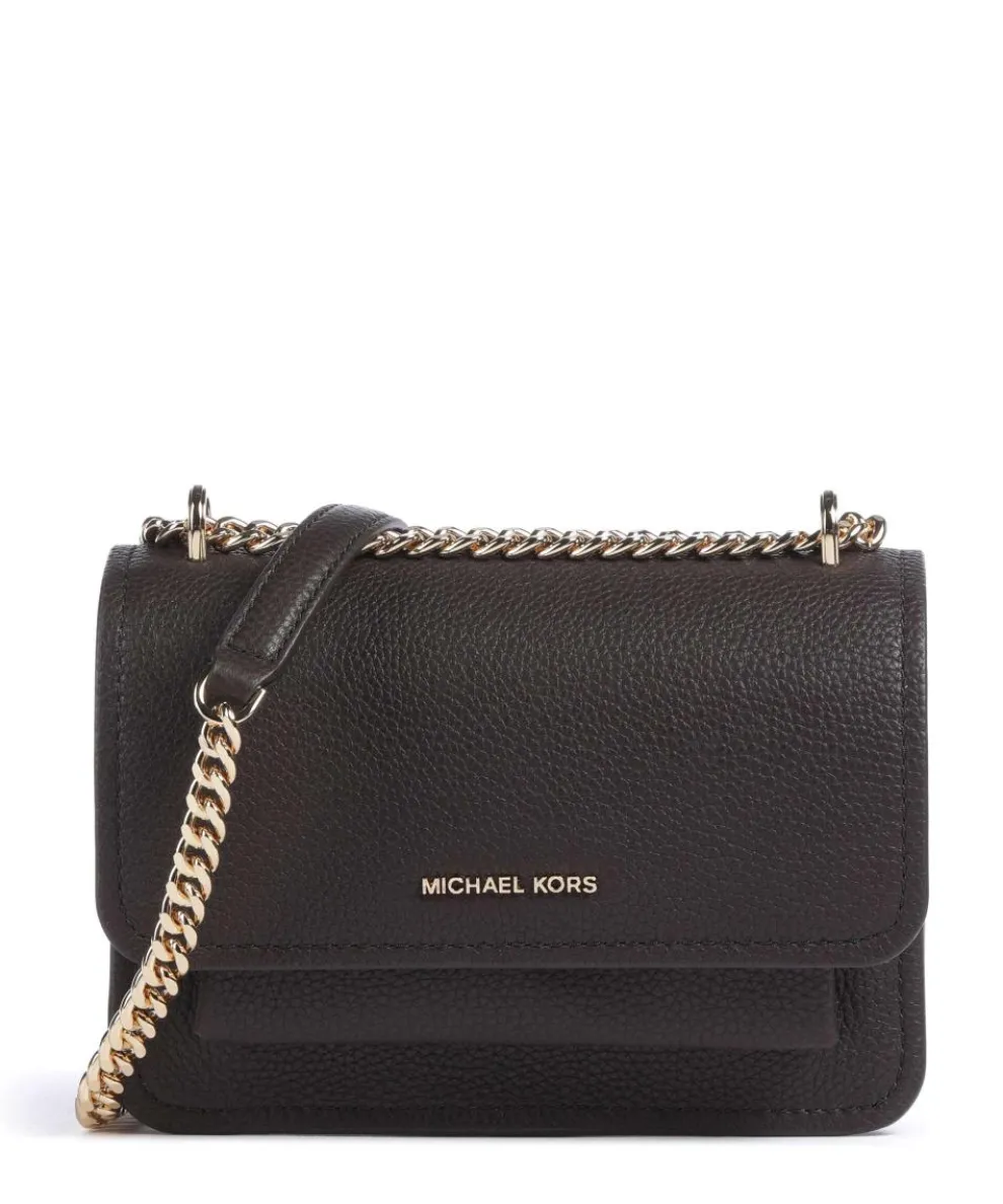 Claire Small Schultertasche genarbtes Rindsleder dunkelbraun