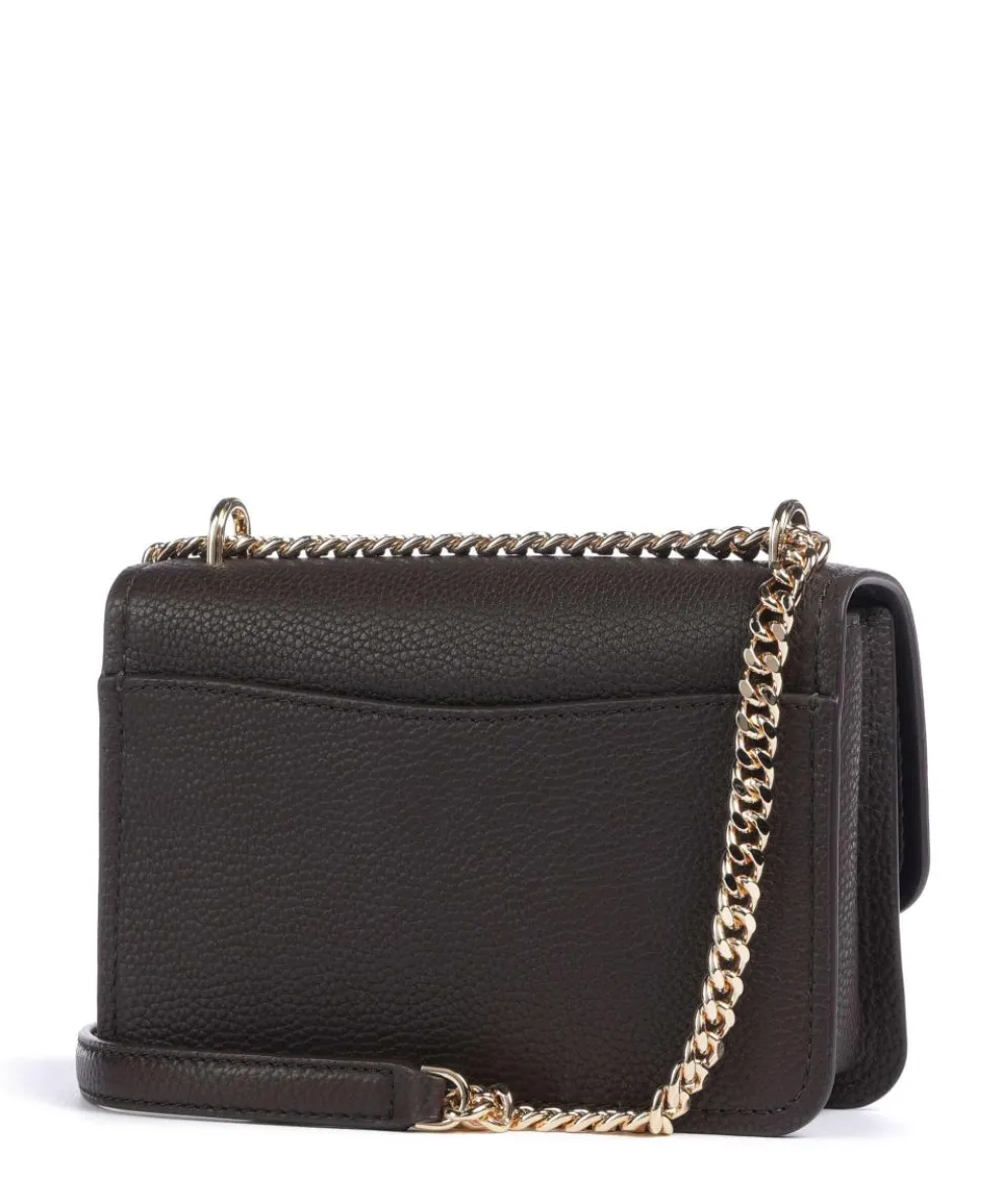 Claire Small Schultertasche genarbtes Rindsleder dunkelbraun