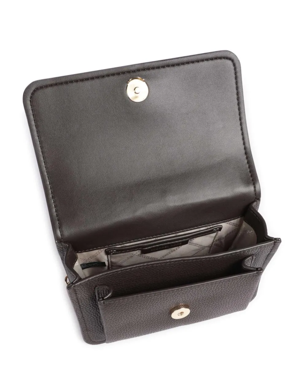 Claire Small Schultertasche genarbtes Rindsleder dunkelbraun